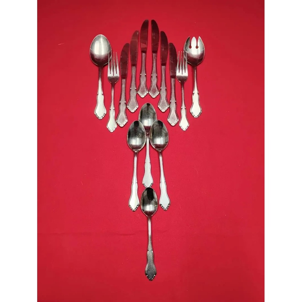 Vintage Rogers Glendale Stainless Flatware Lot 14 Pc